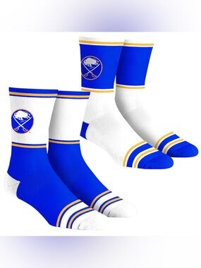 Youth Buffalo Sabres Rock Em Socks 2-Pack Color Block Crew Socks Set Sz. Yth. L